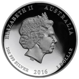 Pre-Owned 2016 Australian Lunar Monkey 1oz Proof Silver Coin - VAT Free