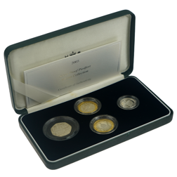 Pre-Owned 2005 Piedfort Proof Silver 4-Coin Collection - Damaged Box - VAT Free