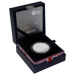 Pre-Owned 2013 UK Christening of Prince George of Cambridge £5 Piedfort Proof Silver Coin - Missing 