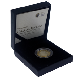 Pre-Owned 2012 UK 200th Anniversary Of Charles Dickens £2 Piedfort Proof Silver Coin - Missing Outer