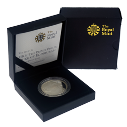 Pre-Owned 2011 UK Prince Philip Duke of Edinburgh 90th Birthday £5 Proof Silver Coin - VAT Free