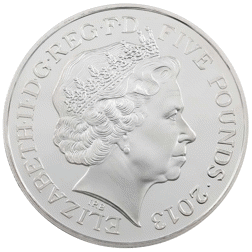 Pre-Owned 2013 UK 60th Anniversary Coronation £5 Piedfort Proof Silver Coin - VAT Free