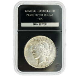 Pre-Owned USA 1925 Peace Dollar Philadelphia Silver Coin - VAT Free