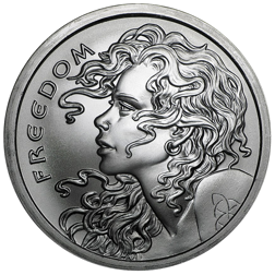 Pre-Owned 2016 Freedom Girl 2oz Silver Shield Round