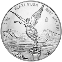 Pre-Owned 2017 Mexican Libertad 1kg Silver Coin - VAT Free