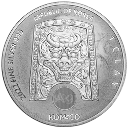 Pre-Owned 2022 South Korea Chiwoo Cheonwang 1oz Silver Round