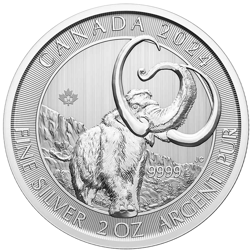 2024 Canadian Ice Age of Canada Woolly Mammoth 2oz Silver Coin