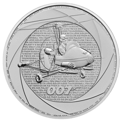 Pre-Owned 2024 UK 007 James Bond of the 1960s 1oz Silver Coin - VAT Free
