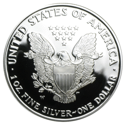 Pre-Owned 2004 USA Eagle 1oz Proof Design Silver Coin - VAT Free