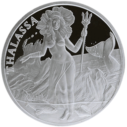 Pre-Owned Mason Mint Trident 1oz Silver Round - Thalassa