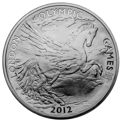 Pre-Owned 2012 UK London Olympic Games Pegasus 5oz Proof Silver Coin - VAT Free