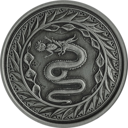 Pre-Owned 2020 Samoa Serpent of Milan Antique 1oz Silver Coin