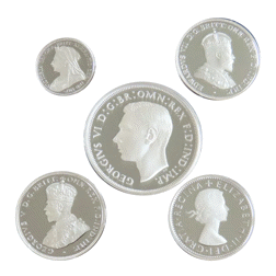 Pre-Owned 2000 Masterpieces in Silver Monarchs Silver 5-Coin Collection - VAT Free