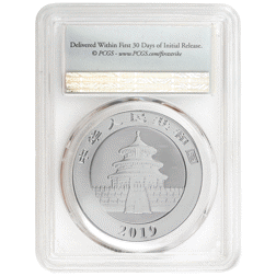 Pre-Owned 2019 Chinese Panda 1oz Silver Coin - PCGS Graded MS69 - 688925.69/36580351 - VAT Free