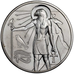 Pre-Owned Egyptian Gods Horus 2oz Silver Round