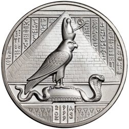 Pre-Owned Egyptian Gods Horus 2oz Silver Round