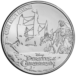 Pre-Owned 2022 Niue Pirates of the Caribbean Queen Anne's Revenge 1oz Silver Coin - VAT Free