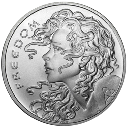 Pre-Owned 2022 Freedom Girl 1oz Silver Round