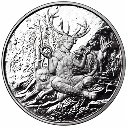 Pre-Owned Celtic Lore: Cernunnos 5oz Proof Silver Round