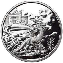 Pre-Owned Celtic Lore: Welsh Red Dragon 5oz Proof Silver Round