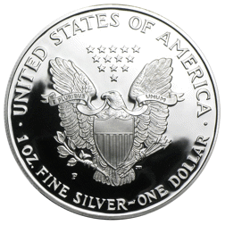 Pre-Owned 2000 USA Eagle 1oz Proof Design Silver Coin - VAT Free