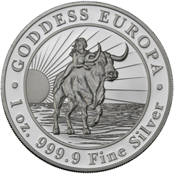Pre-Owned 2021 Tokelau Goddess Europa 1oz Silver Coin - VAT Free