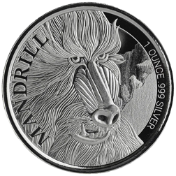 Pre-Owned 2020 Cameroon Mandrill 1oz Silver Coin