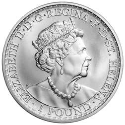 Pre-Owned 2022 St Helena Una and the Lion 1oz Silver Coin - VAT Free