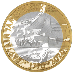 Pre-Owned 2020 UK Captain James Cook's Voyage of Discovery £2 Proof Silver Coin - Damaged Box - VAT 