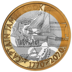 Pre-Owned 2020 UK Captain James Cook's Voyage of Discovery £2 Proof Silver Coin - Damaged Box - VAT 
