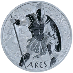 Pre-Owned 2023 Tuvalu Gods of Olympus: Ares 1oz Silver Coin - VAT Free