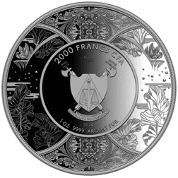 Pre-Owned 2024 Cameroon Durga Hindu Goddess High Relief 1oz Silver Coin - VAT Free