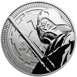 Pre-Owned 2018 Niue Star Wars Darth Vader Lightsaber 1oz Silver Coin
