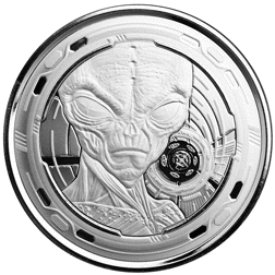Pre-Owned 2022 Republic of Ghana Alien 1oz Silver Coin - VAT Free