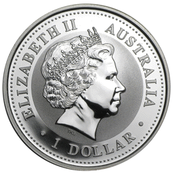 Pre-Owned 2001 Australian Lunar Snake 1oz Silver Coin - VAT Free