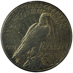 Pre-Owned USA 1925 Peace Dollar San Francisco Silver Coin - VAT Free