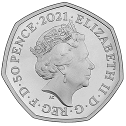 Pre-Owned 2021 UK Decimal Day 50th Anniversary 50p Piedfort Proof Silver Coin - VAT Free