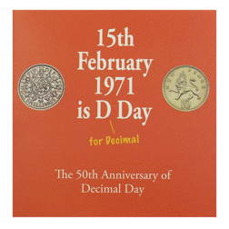 Pre-Owned 2021 UK Decimal Day 50th Anniversary 50p Piedfort Proof Silver Coin - VAT Free
