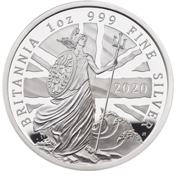 Pre-Owned 2020 UK Britannia 1oz Proof Silver Coin - VAT Free