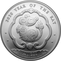 Pre-Owned 2020 Kingdom of Bhutan Year of the Rat 1oz Silver Coin - VAT Free