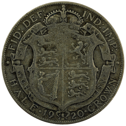 Pre-Owned 1920 Half Crown Silver Coin - VAT Free