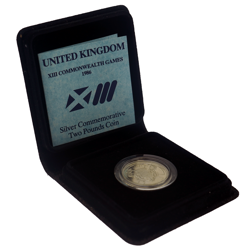 Pre-Owned 1986 UK Commonwealth Games £2 Uncirculated Silver Coin - VAT Free