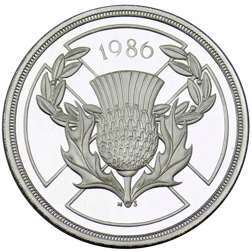 Pre-Owned 1986 UK Commonwealth Games £2 Uncirculated Silver Coin - VAT Free