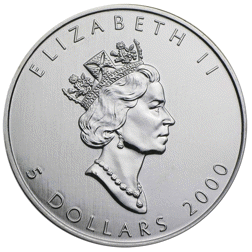 Pre-Owned 2000 Canadian Maple Fireworks Privy 1oz Silver Coin - VAT Free