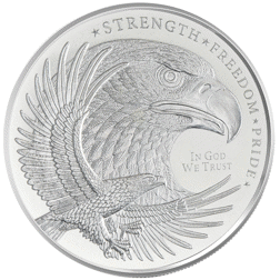 GSM Eagle 1/10oz Silver Round - Full Tube of 50 Coins