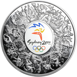 Pre-Owned 2000 Australian Sydney Olympics 1kg Proof Silver Coin