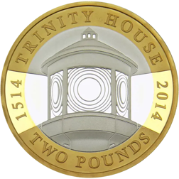Pre-Owned 2014 UK 500th Anniversary Trinity House £2 Proof Design Silver Coin - VAT Free