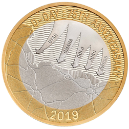 Pre-Owned 2019 UK 75th Anniversary of D-Day £2 Proof Design Silver Coin - VAT Free