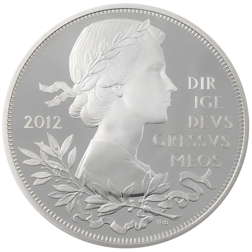 Pre-Owned 2012 UK Queen Elizabeth II Diamond Jubilee £5 Proof Design Silver Coin - VAT Free