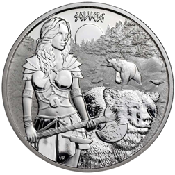 Pre-Owned 2024 Germania Valkyries: Solveig 1oz Silver Coin